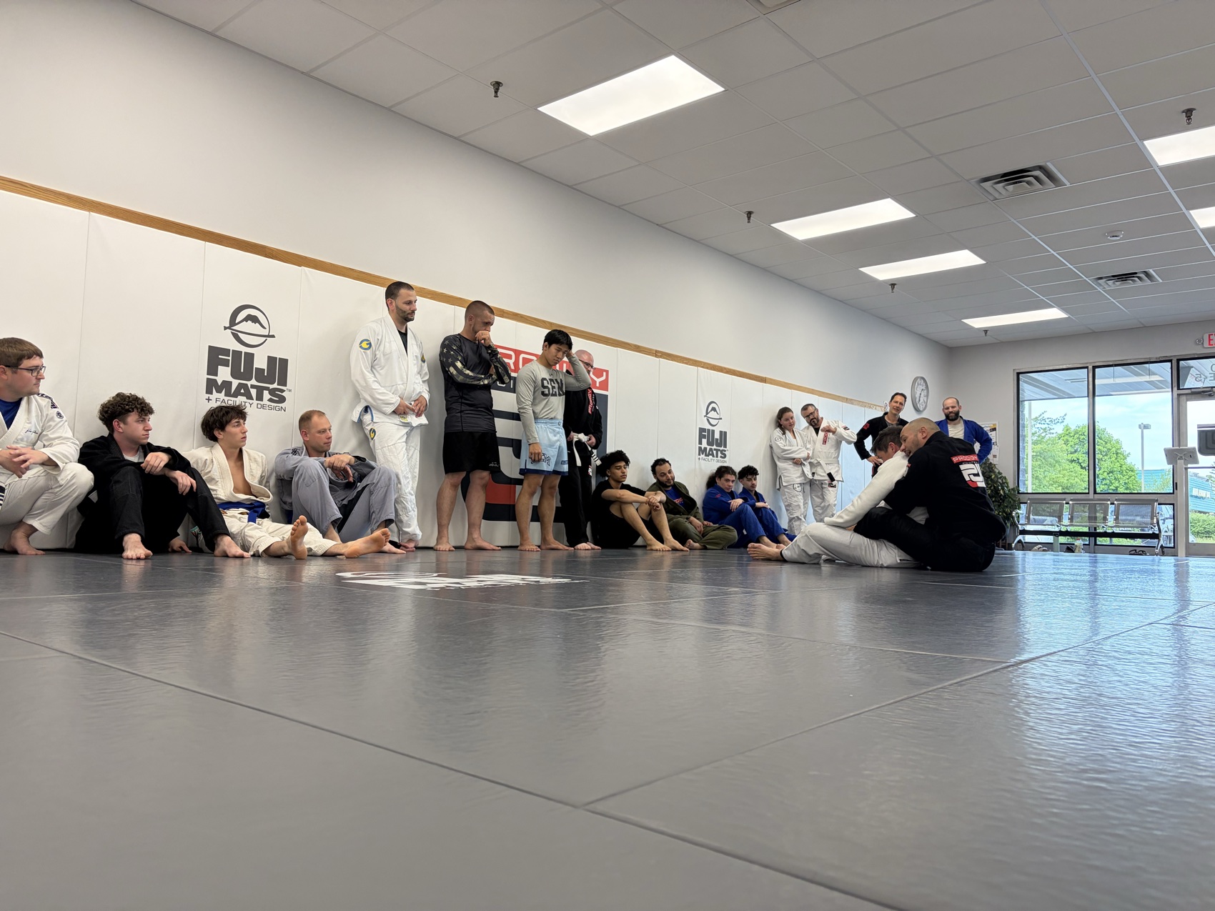 A Prodigy Jiu-Jitsu class gathered for instruction at the academy in the Lehigh Valley
