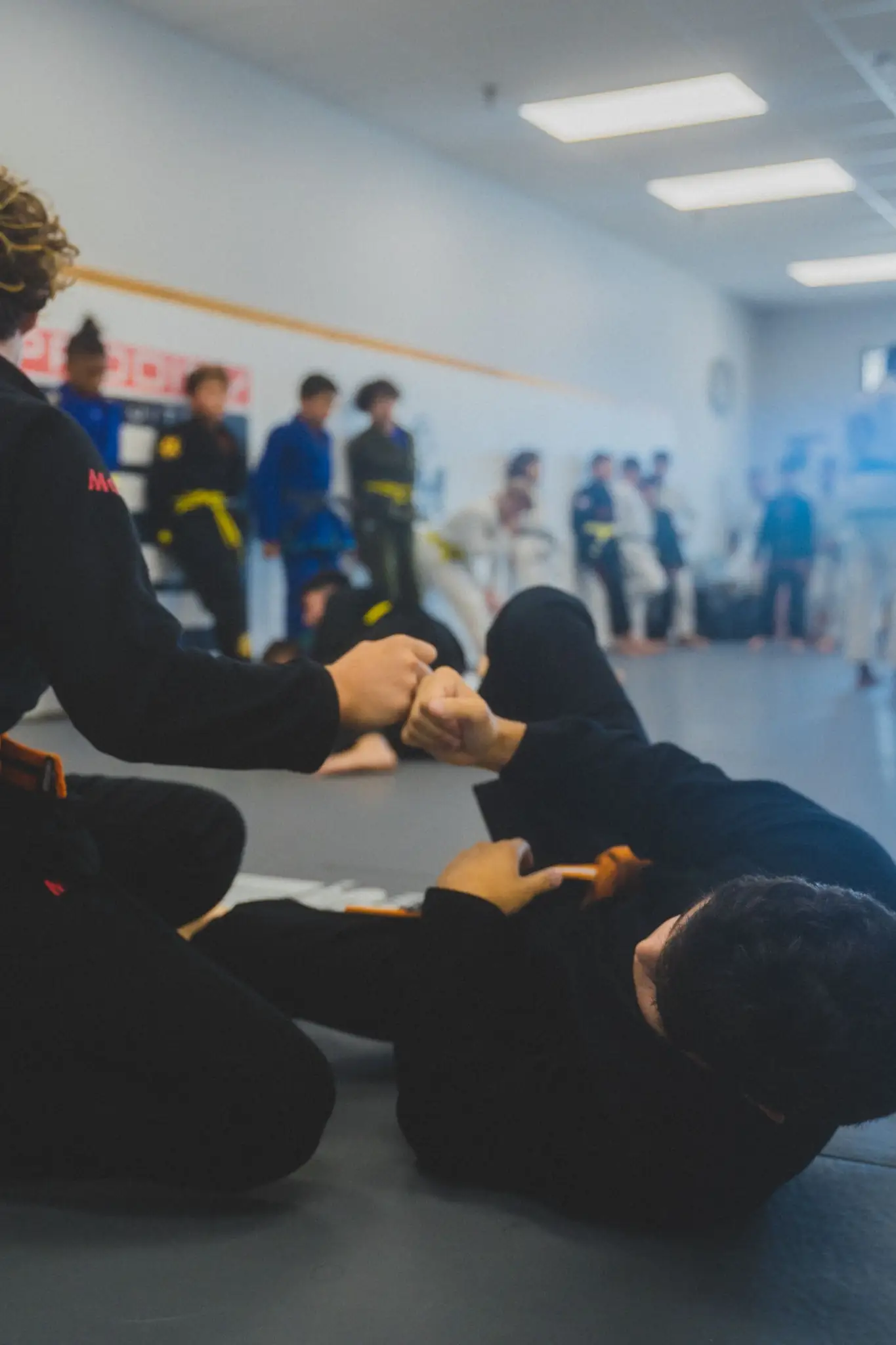 Kids practicing Jiu-Jitsu in a fun, safe class at Prodigy in Fogelsville, PA