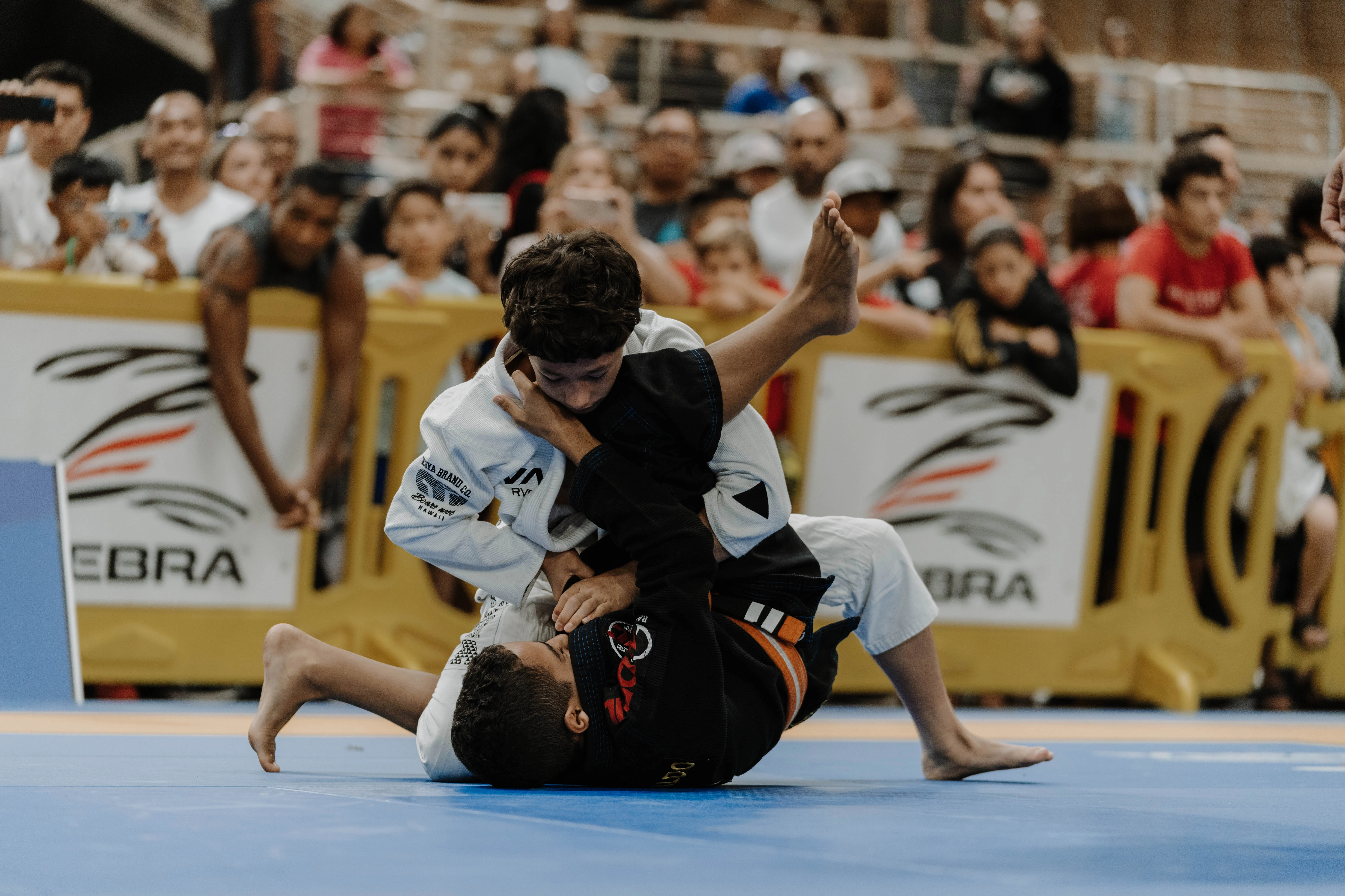 Young Prodigy competitor on the mat at a Jiu-Jitsu tournament